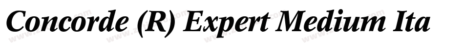 Concorde (R) Expert Medium Italic OsF字体转换